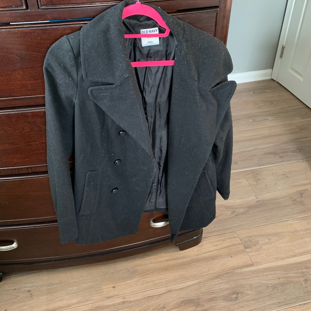 Old Navy simple black pea coat